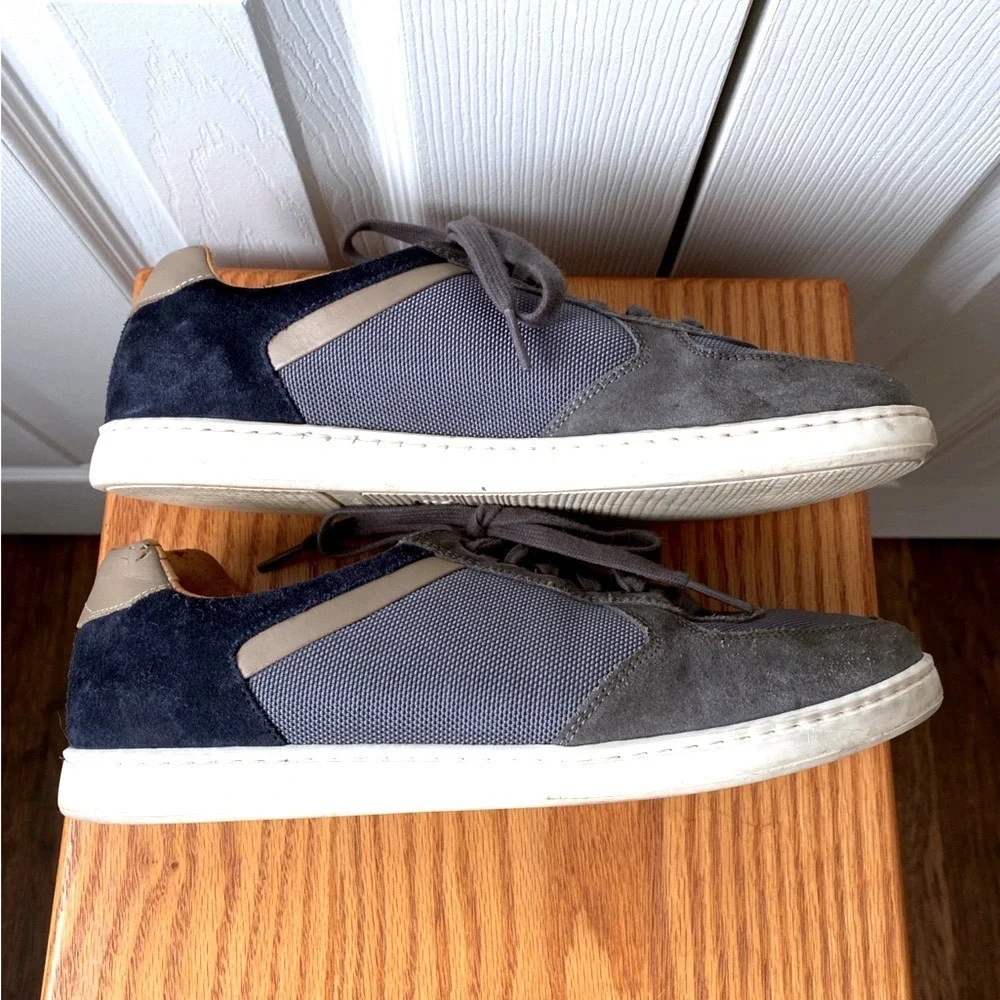 MAGNANNI Gray/Navy Suede/Leather Echo Lo Sneakers SZ‎ 7 1/2M